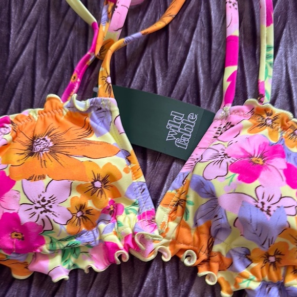Wild Fable Floral Bikini Set - Pink, Yellow, Orange - Picture 7 of 8